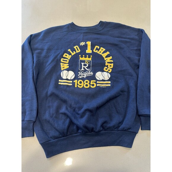 Rare 1985 Kansas City Royals World Champions MLB Sweatshirt XL ARTEX U.S.A. - Picture 1 of 12